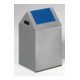 Poubelle pour matières recyclables WSG 40 S, argent avec trappe bleu Var-1