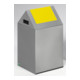 Poubelle pour matières recyclables WSG 40 S, argent avec trappe jaune Var-1