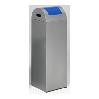 Poubelle pour matières recyclables WSG 85 R, argent avec trappe bleu Var
