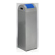 Poubelle pour matières recyclables WSG 85 R, argent avec trappe bleu Var-1