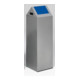 Poubelle pour matières recyclables WSG 85 S, argent avec trappe bleu Var-1