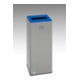 Poubelle pour matières recyclables WSG Quadro 79, argent, tête bleu gentiane Var-1