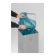 Poubelle pour matières recyclables WSG Quadro 79, argent, tête bleu gentiane Var-3