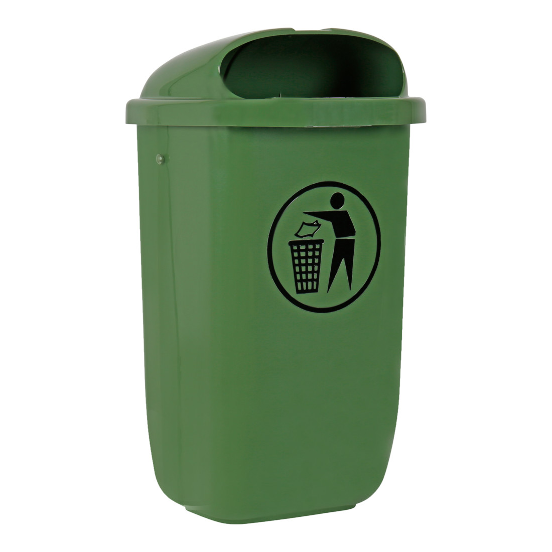 Poubelle STIER avec couvercle anti-pluie 50 l