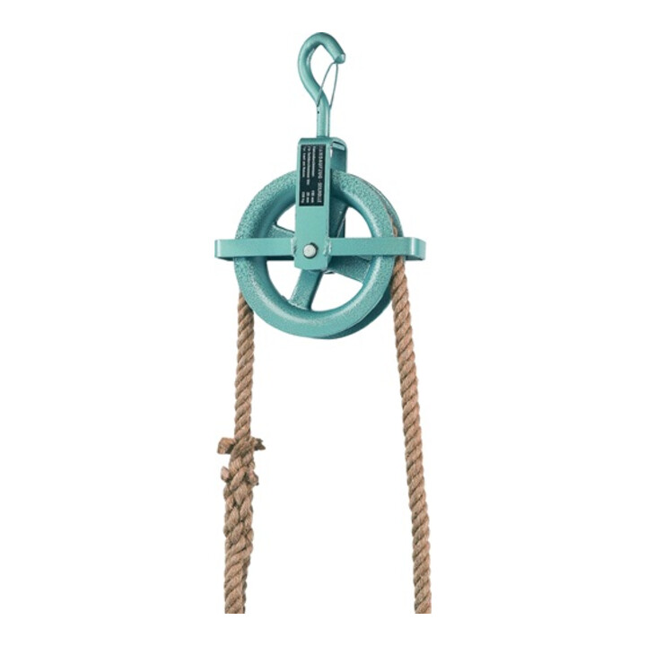 Poulie de chantier diamètre de roue 190 mm avec séc.par crochets et étrier crois