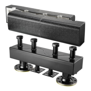 Poutre de distribution OV avec isolation DN40/50, pour deux circuits de chauffage