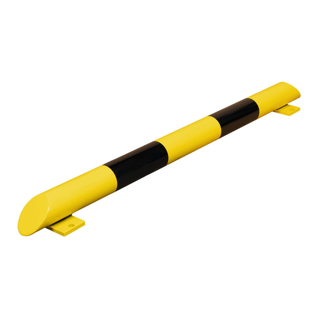 Poutre de protection pour vérin Moravia noir/jaune tube rond 76 x 3,0 mm longueur 1200 mm