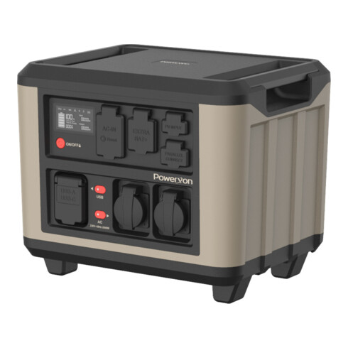 Power On Tools Powerstation Pro22 mit Feuerlöscheinheit - 2.000W/1.500 Wh