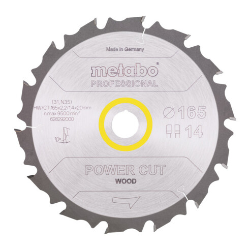 PowerCutProf 165x20 14FZ/FA 10°