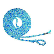 PP - Corde tressée, diamètre 8 mm, longueur 250 cm, bleu / blanc