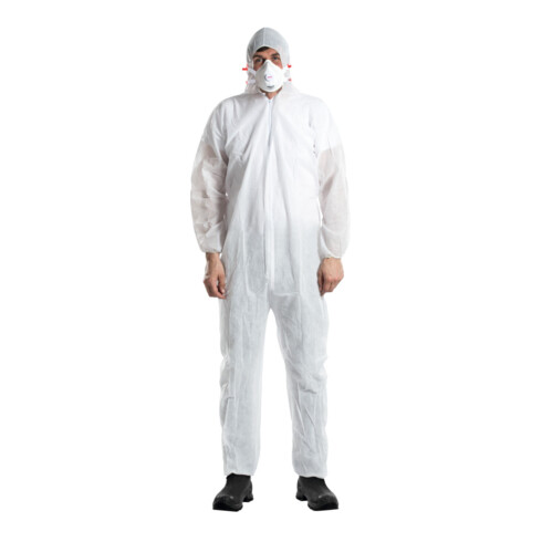 PP wegwerp-beschermingsoverall, wit, Uniseks-maat: 2XL