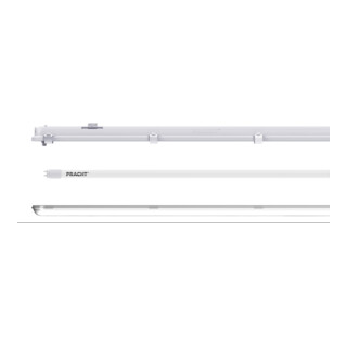 pracht Set de luminaires LED pour pièces humides LUNARETROSET 1,5 m avec tube