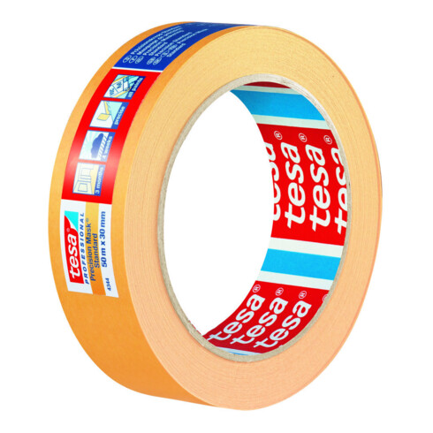 tesa Präzisionskrepp® Standard 4344 Länge 50 m hellbeige glatt