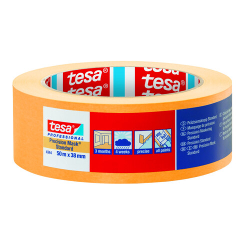 tesa Präzisionskrepp® Standard 4344 Länge 50 m hellbeige glatt