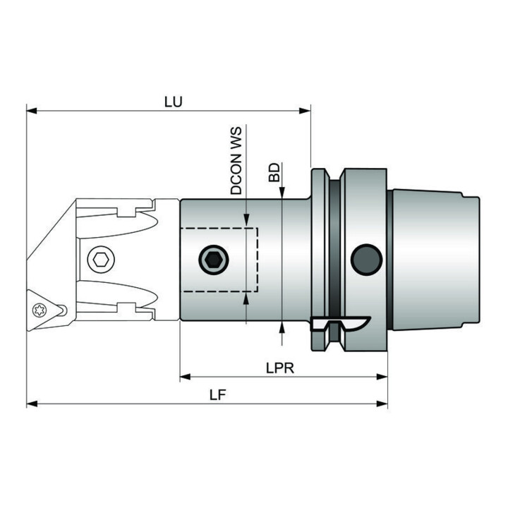 Pramet Bohrsystem HSK63A 22mm Länge 55mm