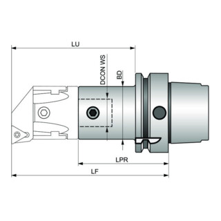 Pramet Bohrsystem HSK63A 27mm Länge 65mm