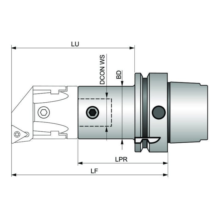 Pramet Bohrsystem HSK63A 32mm Länge 75mm