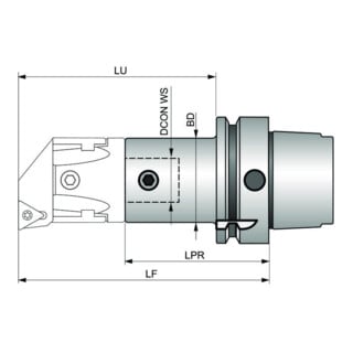 Pramet Bohrsystem HSK63A 54mm Länge 110mm