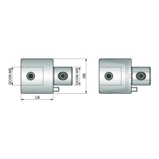 Pramet Bohrsystem Verlängerung 54mm L 50mm IK
