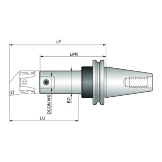 Pramet Bohrsystemaufnahme MAS BT BT50 42mm rechts 160mm