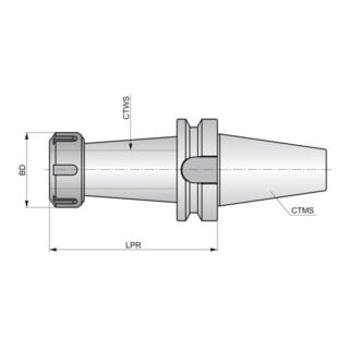Pramet BT Spannzangenfutter ER32 BT40 L.70mm Typ CC AD