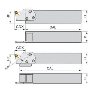 Pramet Modularer Klemmhalter MS-EN-3225 PS oberflächenbehandelt