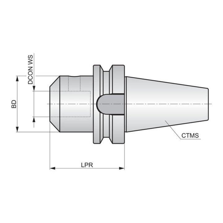 Pramet Porte-outil Weldon BT Weldon ADB Type W BT50 10 mm 100 mm