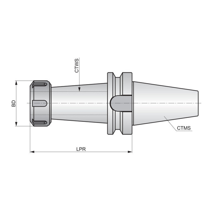 Pramet Spannzangenfutter ER40 BT30 L.70mm Typ CC