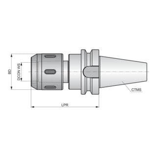 Pramet Spannzangenfutter HKS32 BT40 L.90mm Typ CC ADB