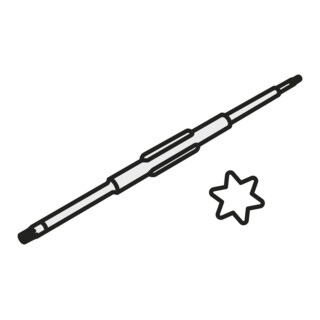 Pramet TX-Schlüssel D-T9 doppelseitig mit T9 Anschluss