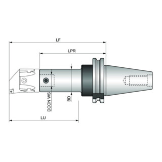 Pramet Werkzeugaufnahme DIN69871 Spindelsystem BRONZE 42 SK40 160mm