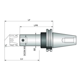 Pramet WKZ Aufnahme DIN69871 Spindelsystem BRONZE 27 SK40 Länge 100mm