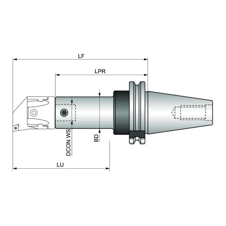 Pramet WKZ Aufnahme DIN69871 Spindelsystem BRONZE 85 SK50 Länge 320mm