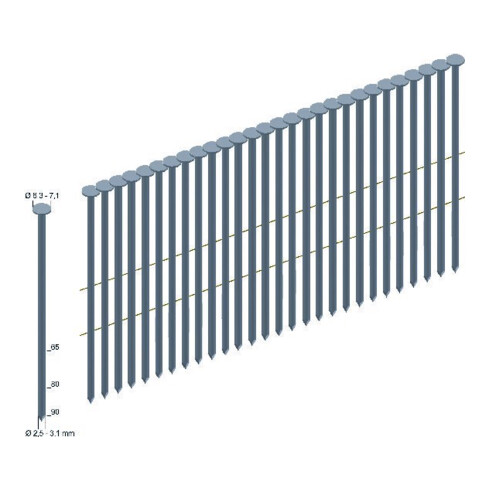 Prebena Clous en bobine, 4500 pcs CNW28/80BKRI