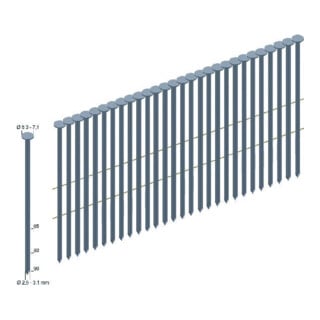 Prebena Coilnägel, 7200 Stk. CNW25/65BK