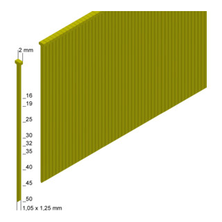 Prebena Stauchkopfnägel (Brads) J40CNKHA verzinkt geharzt Länge 40 mm