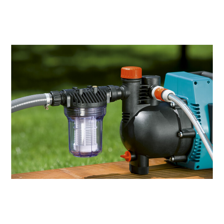 Préfiltre de pompe GARDENA, débit d'eau jusqu'à 3.000 l/h
