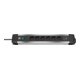Premium Alu-Line stekkerdoos met USB-oplaadfunctie 6-voudig 3m H05VV-F 3G1.5-1
