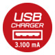 Premium Alu-Line stekkerdoos met USB-oplaadfunctie 6-voudig 3m H05VV-F 3G1.5-5