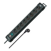 Premium-Line 8 prises noir 3 m H05VV-F 3G1,5
