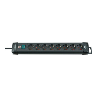 Premium-Line 8 prises noir 3 m H05VV-F 3G1,5