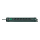 Premium-Line Multiprise 6 prises noire avec fonction de charge USB 3m H05VV-F 3G1,5