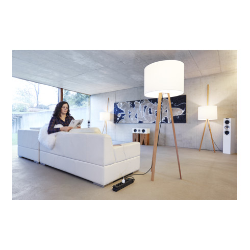 BRENNENSTUHL Steckdosenleiste 6-fach  1951360100 Premium-Line  schwarz/blau 3m H05VV 1951360100