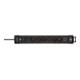 Premium-Line Steckdosenleiste mit USB-Ladefunktion 6-fach schwarz 3m H05VV-F 3G1,5