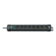 Premium-Line stekkerdoos 8-voudig zwart 3m H05VV-F 3G1.5-1