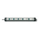 Premium-Line Technik stekkerdoos 5-voudig zwart/lichtgrijs 3m H05VV-F 3G1,5 individueel omschakelbare speciale stekkerdoosindeling voor voedingseenheden-1