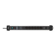 Premium-Protect-Line 60.000A Überspannungsschutz-Steckdosenleiste mit Power Delivery USB-Ladefunktion 6-fach 3m H05VV-F 3G1,5-2