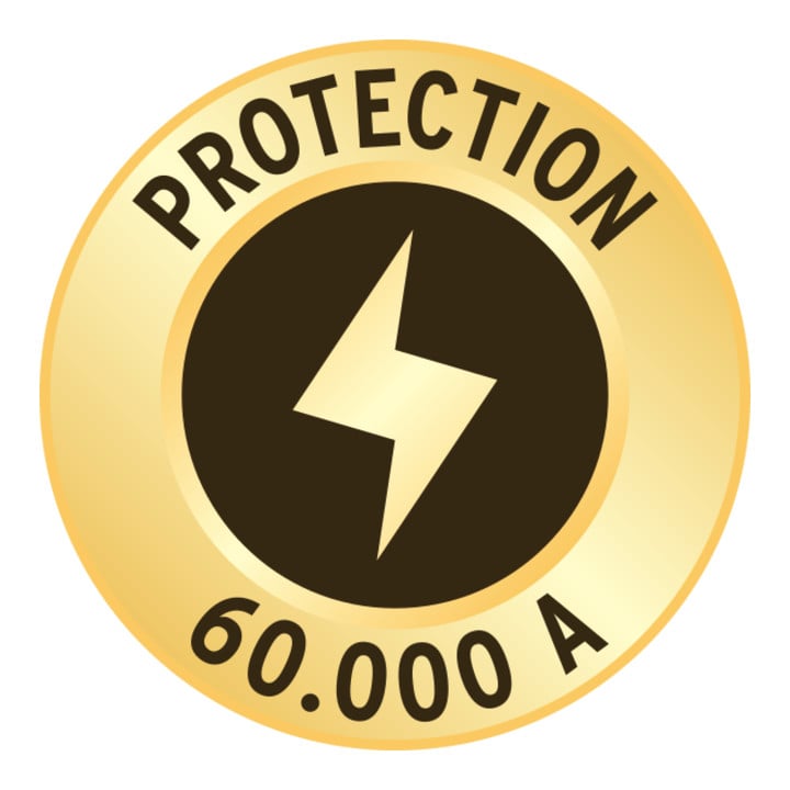 Premium-Protect-Line 60.000A Überspannungsschutz-Steckdosenleiste mit USB-Ladefunktion 6-fach 3m H05VV-F 3G1,5
