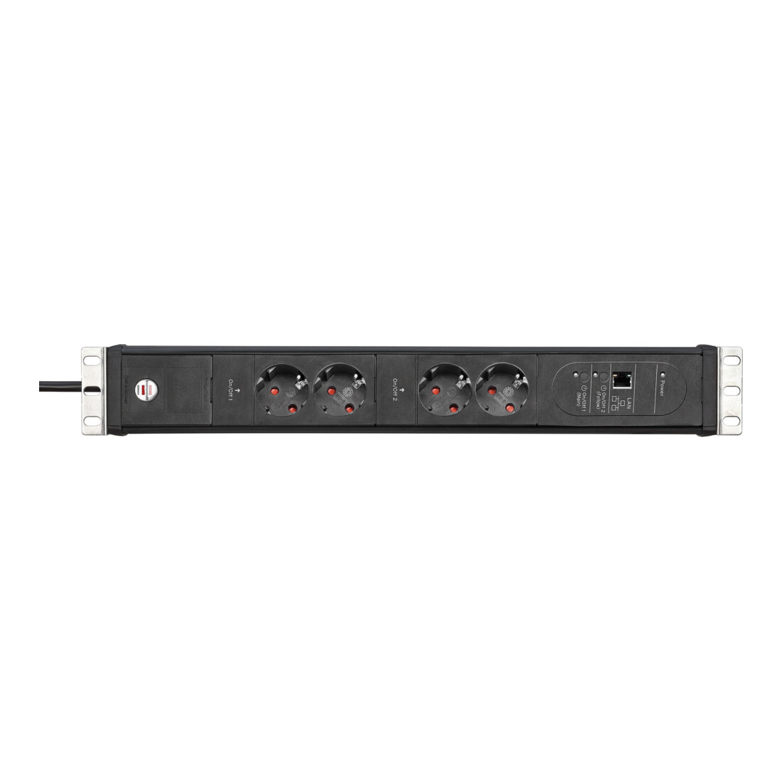 Premium Web-Line V3 internet stekkerdoos 19" 4-voudig zwart 3m H05VV-F3G1.5