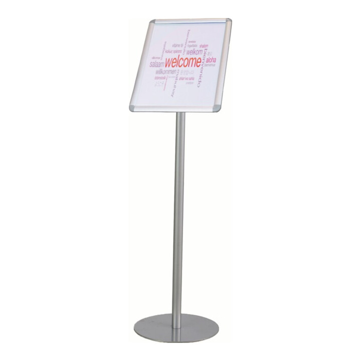 Présentoir de brochures H900xl252mm argent avec Klapprahmen DIN A4